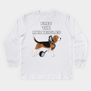 Free the MBR Beagles - Stop Animal Testing Kids Long Sleeve T-Shirt